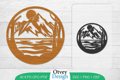 Sunset Mountain Lasercut Wall Decor SVG Bundle 1 - CraftNest - Digital Crafting and Art