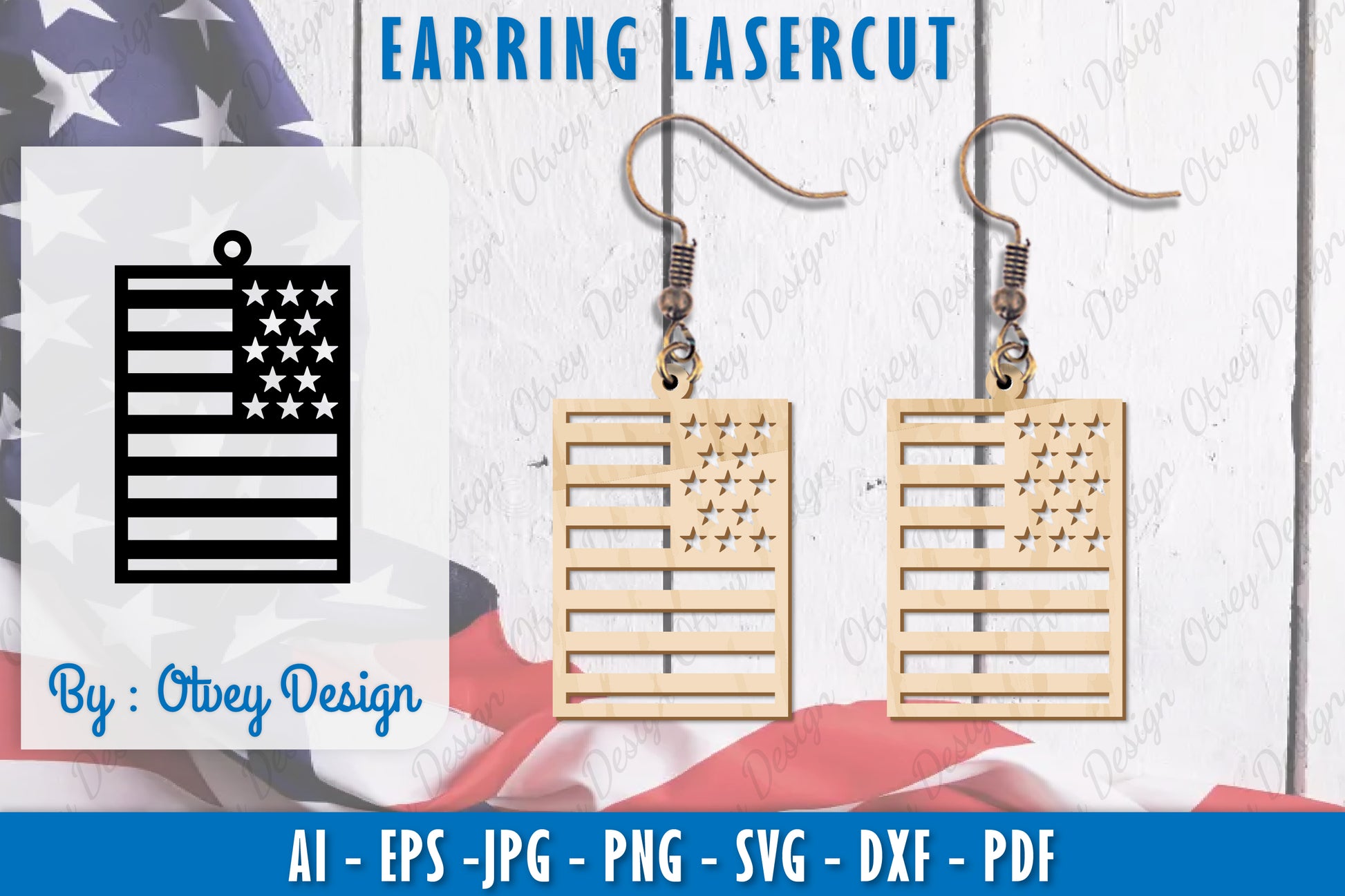 4th of July Earring SVG Bundle 1 - CraftNest - Digital Crafting and Art