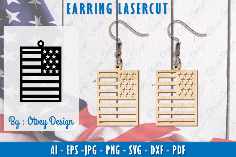 4th of July Earring SVG Bundle 1 - CraftNest - Digital Crafting and Art