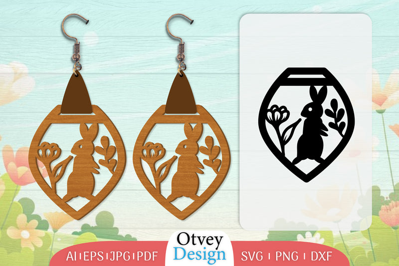 Earring Rabbit Lasercut SVG Bundle 46 - CraftNest - Digital Crafting and Art