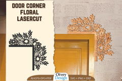 Door Corner Floral Lasercut SVG Bundle - CraftNest - Digital Crafting and Art