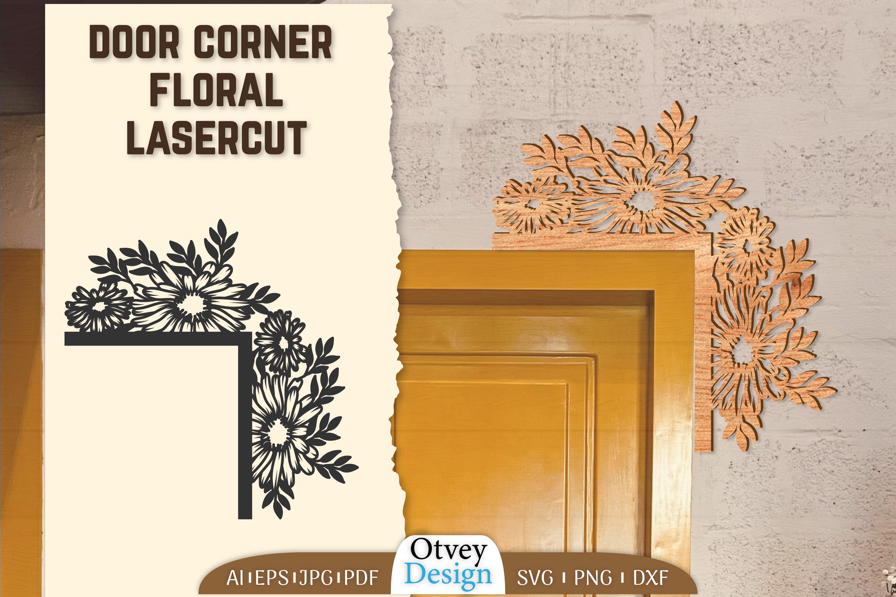 Door Corner Floral Lasercut SVG Bundle - CraftNest - Digital Crafting and Art