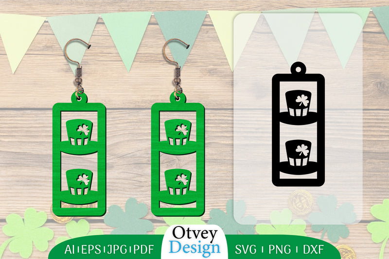 Earring St Patrick's Day Lasercut SVG Bundle 7 - CraftNest - Digital Crafting and Art