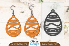 Happy Easter Egg Earring Lasercut SVG Bundle 1 - CraftNest - Digital Crafting and Art