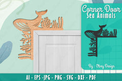 Sea Animals Door Corner Decoration SVG Bundle 1 - CraftNest - Digital Crafting and Art