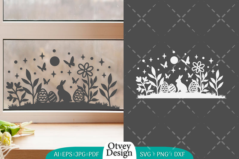 Easter Bunny Garden Scene SVG Bundle 1 - CraftNest - Digital Crafting and Art