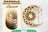 Mandala Moon Layered Lasercut SVG Bundle