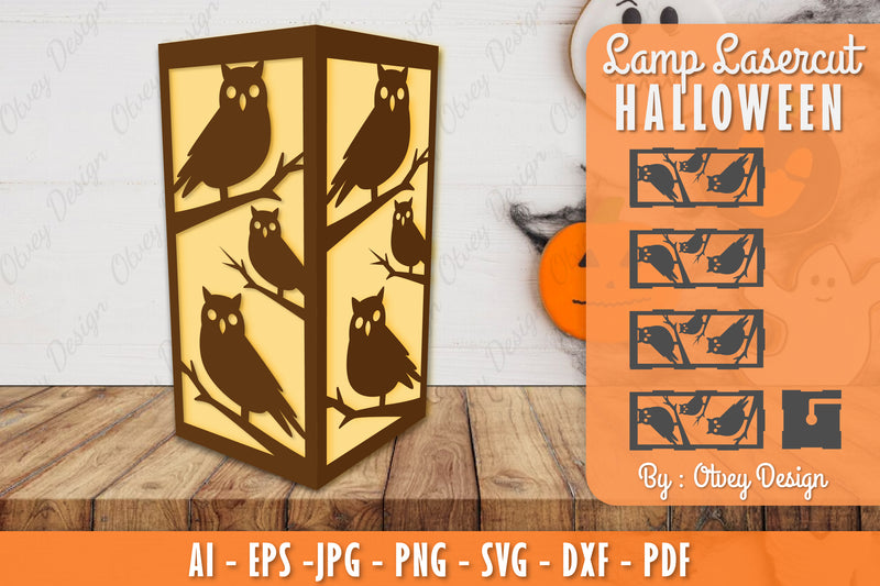 Halloween Lamp Lasercut SVG Bundle 1 - CraftNest - Digital Crafting and Art