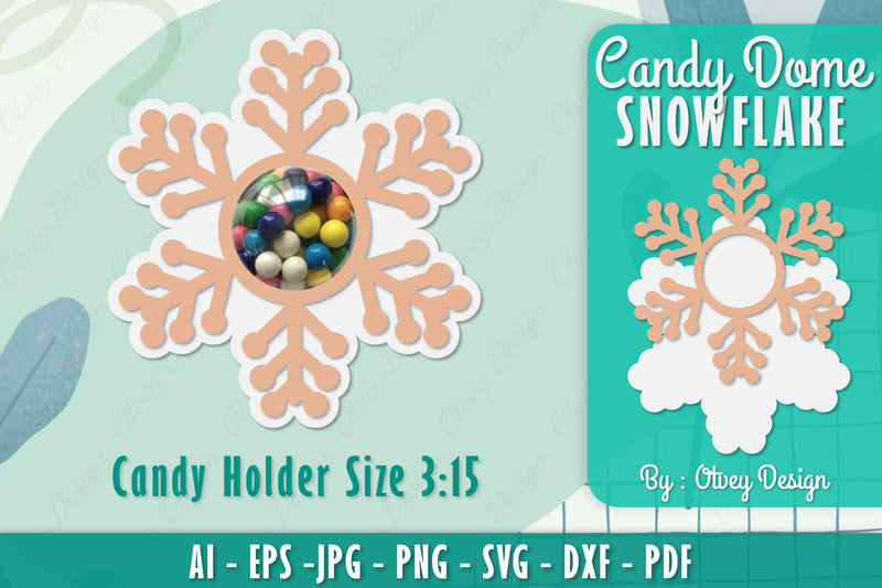 Snowflake Candy Dome SVG Bundle 1 - CraftNest - Digital Crafting and Art