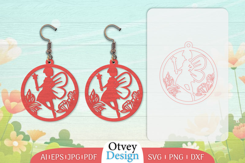 Fairy Earring Lasercut SVG Bundle 9 - CraftNest - Digital Crafting and Art