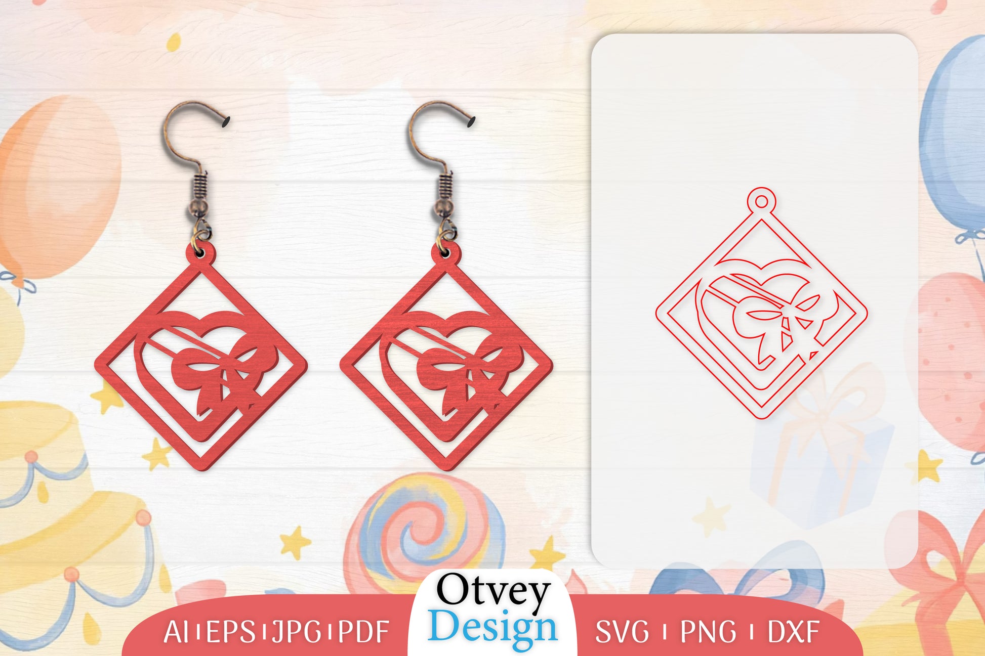 Birthday Earrings Lasercut SVG Bundle 9 - CraftNest - Digital Crafting and Art