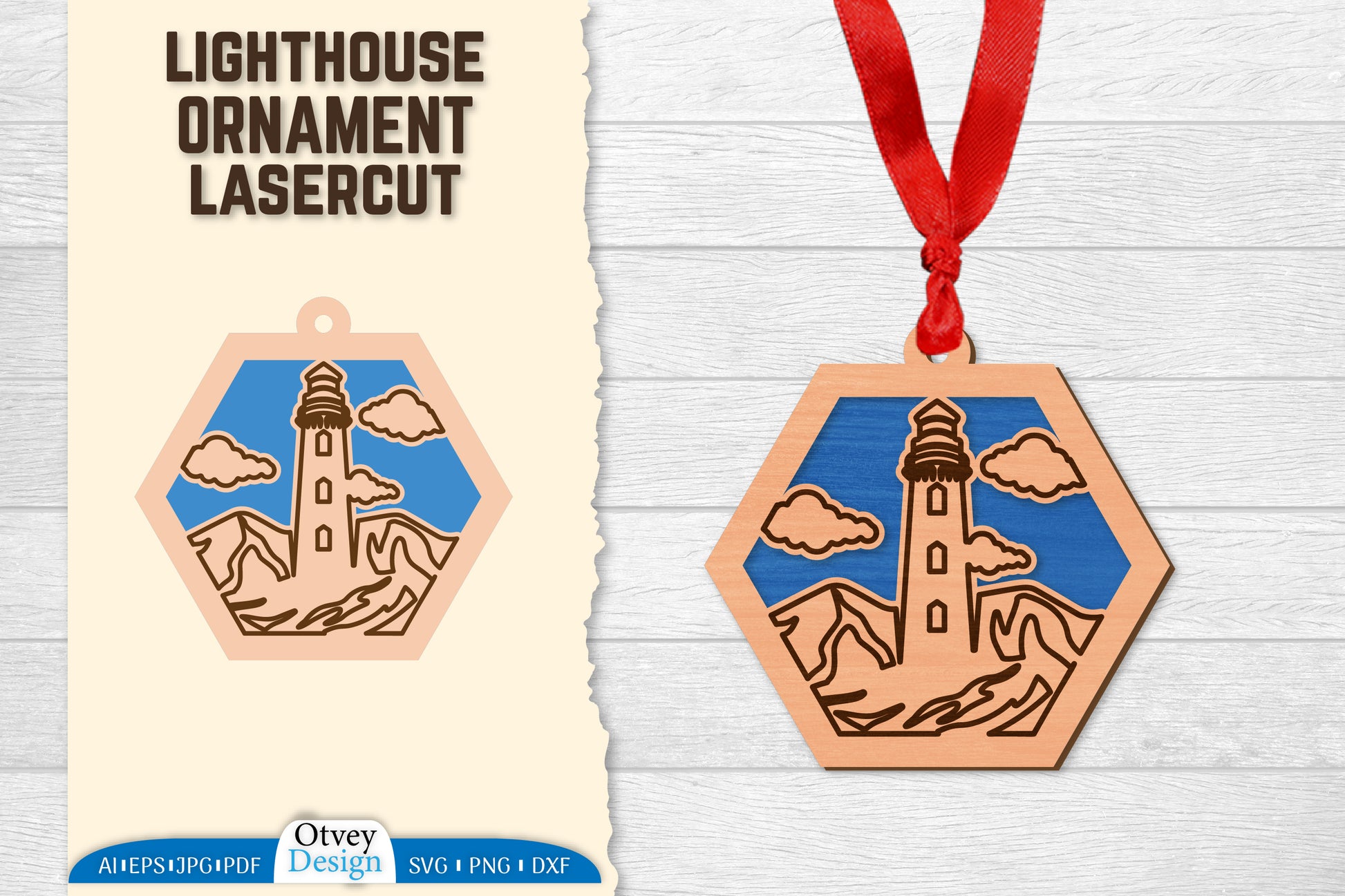 Lighthouse Lasercut Ornament SVG Bundle 38 - CraftNest - Digital Crafting and Art