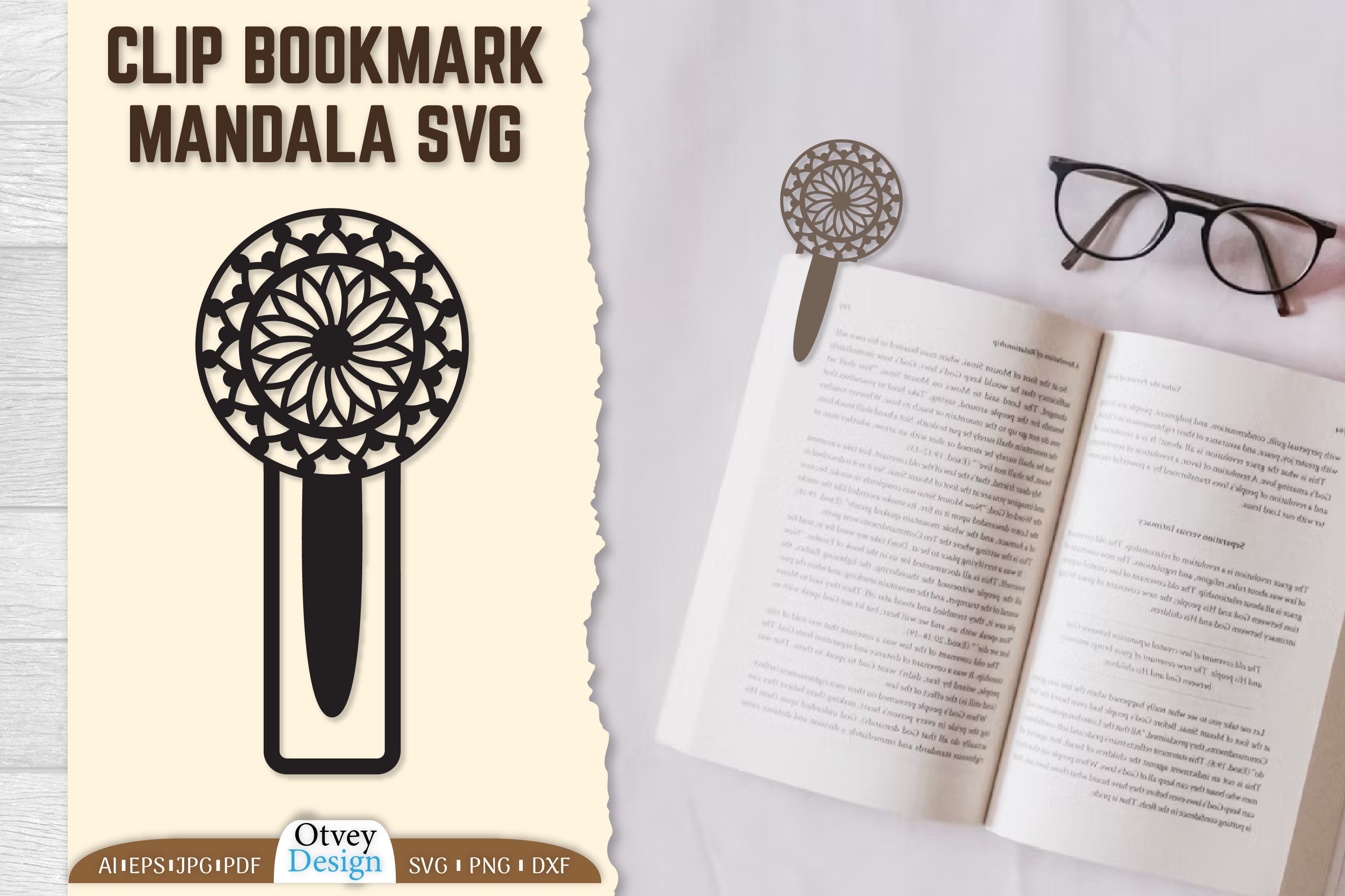 Mandala Clip Bookmark SVG Bundle 1 - CraftNest - Digital Crafting and Art