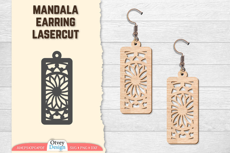 Earring Mandala Lasercut SVG Bundle 32 - CraftNest - Digital Crafting and Art