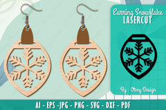 Snowflake Earring Lasercut SVG Bundle 145 - CraftNest - Digital Crafting and Art