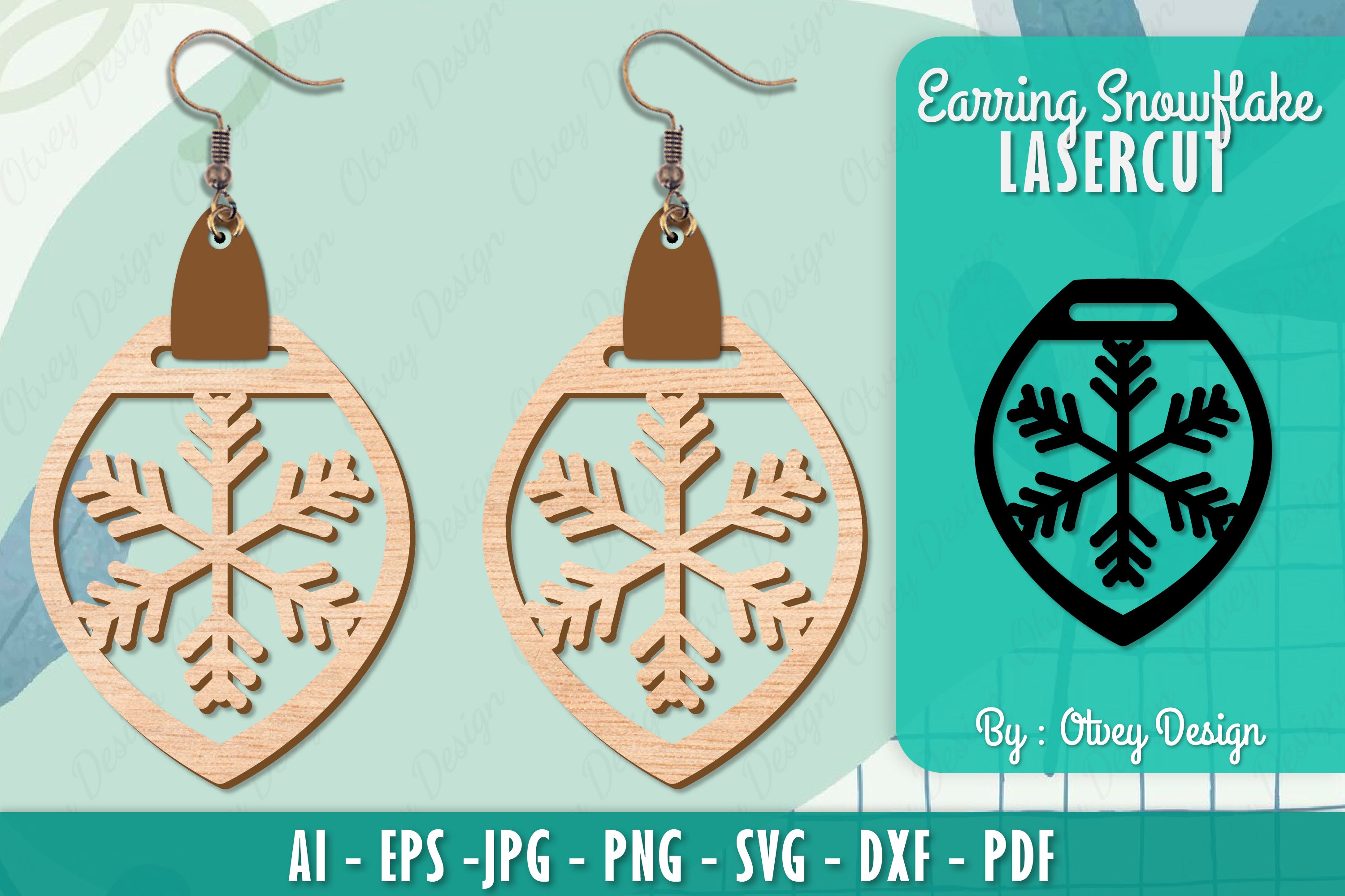 Snowflake Earring Lasercut SVG Bundle 145 - CraftNest - Digital Crafting and Art