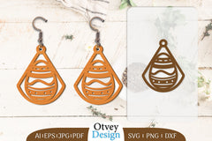 Happy Easter Egg Earring Lasercut SVG Bundle 37 - CraftNest - Digital Crafting and Art