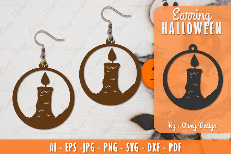 Earring Halloween Lasercut SVG Bundle 187 - CraftNest - Digital Crafting and Art