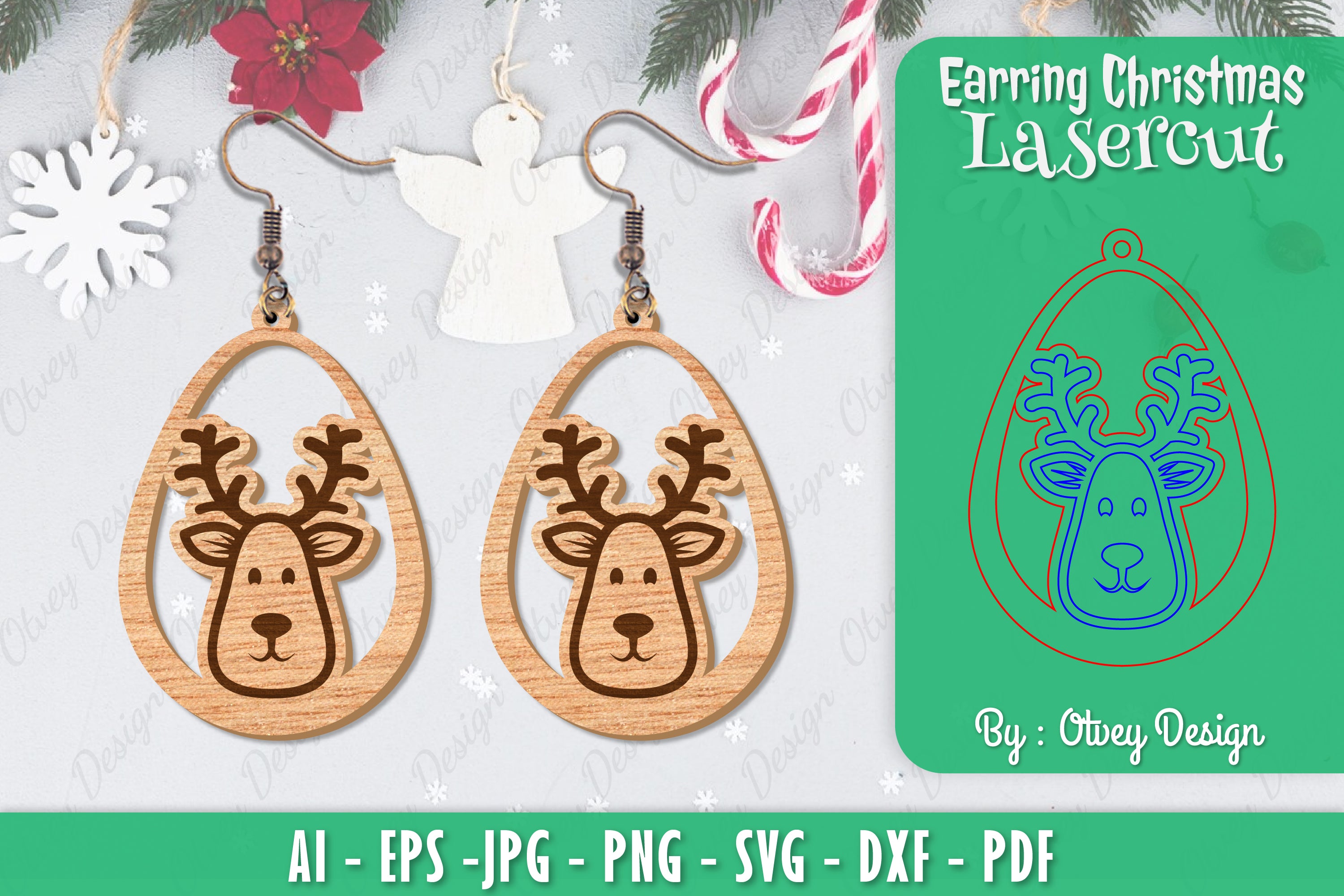 Christmas Earrings SVG Bundle 90 - CraftNest - Digital Crafting and Art