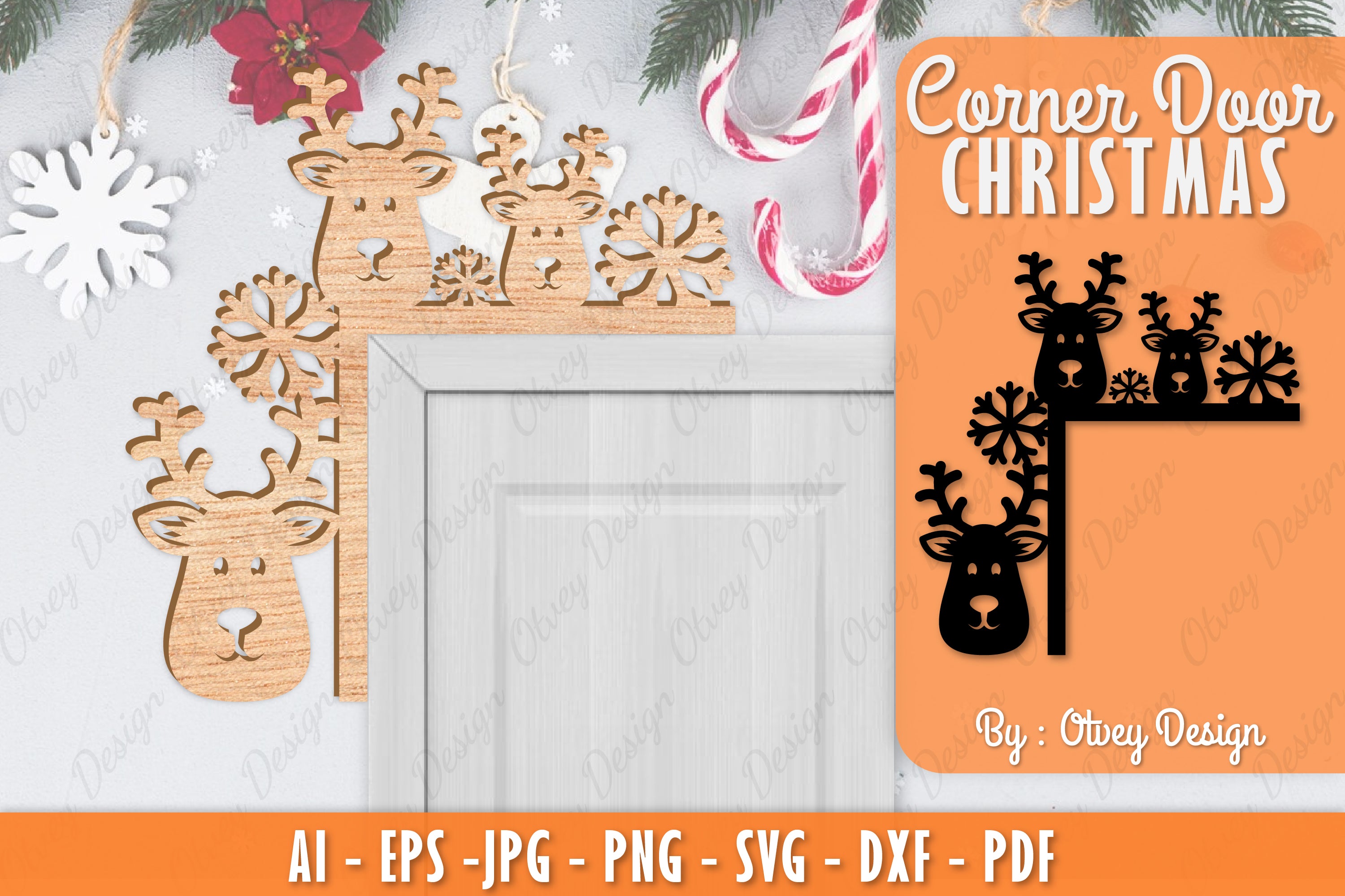 Christmas Corner Door SVG Bundle 13 - CraftNest - Digital Crafting and Art
