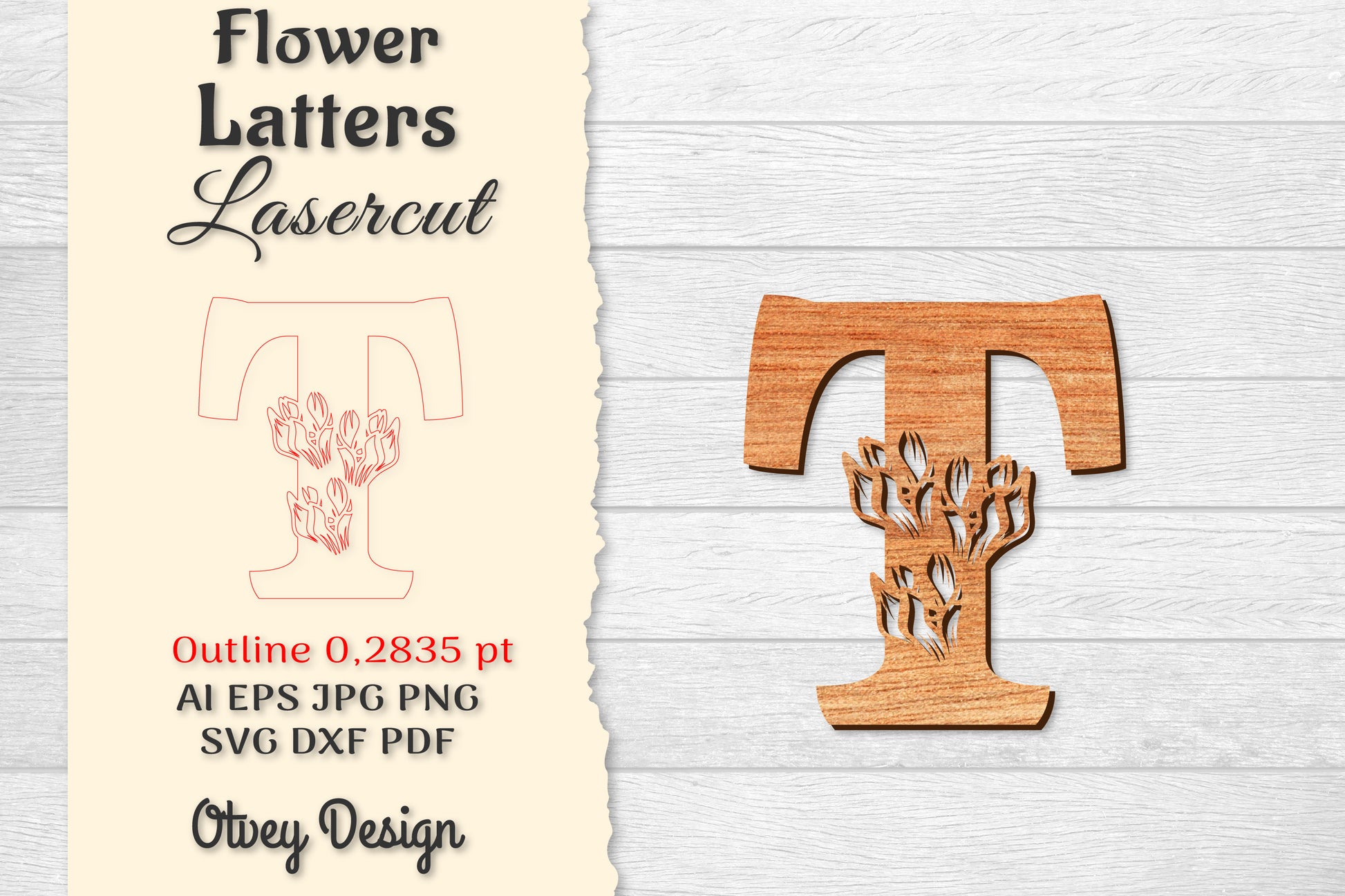 Flower Letters Laser Cut SVG Bundle 119 - CraftNest - Digital Crafting and Art