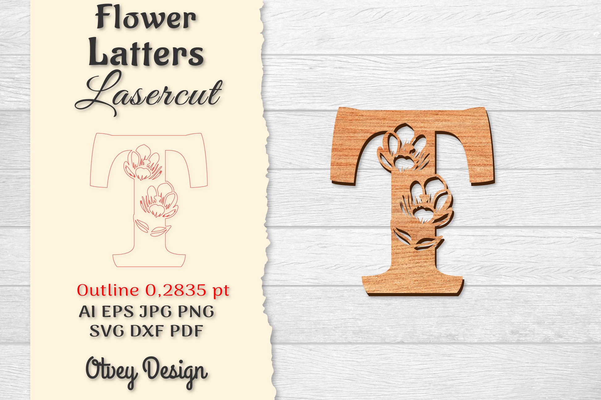Flower Letters Laser Cut SVG Bundle 101 - CraftNest - Digital Crafting and Art