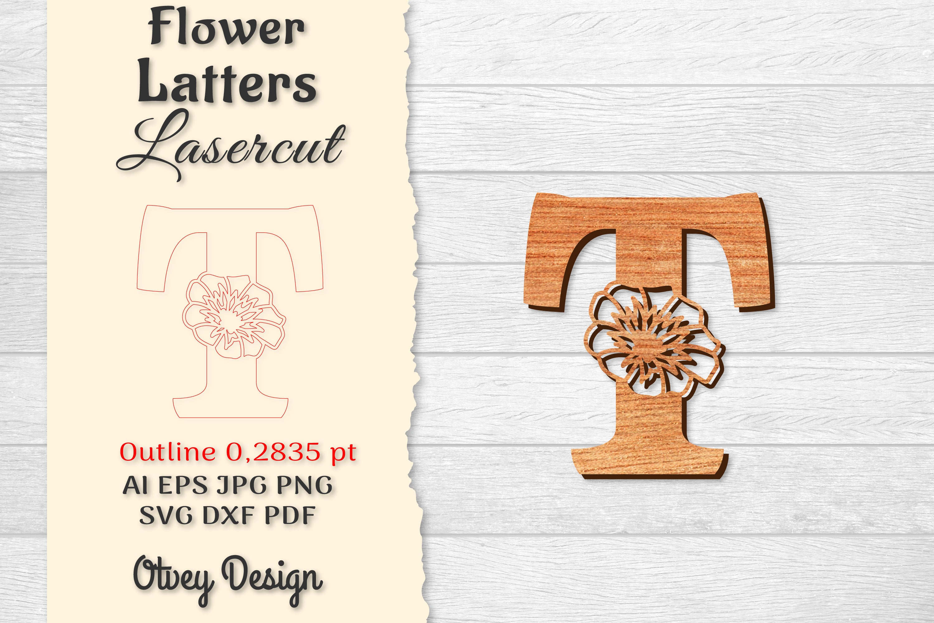 Flower Letters Laser Cut File SVG Bundle 11 - CraftNest - Digital Crafting and Art