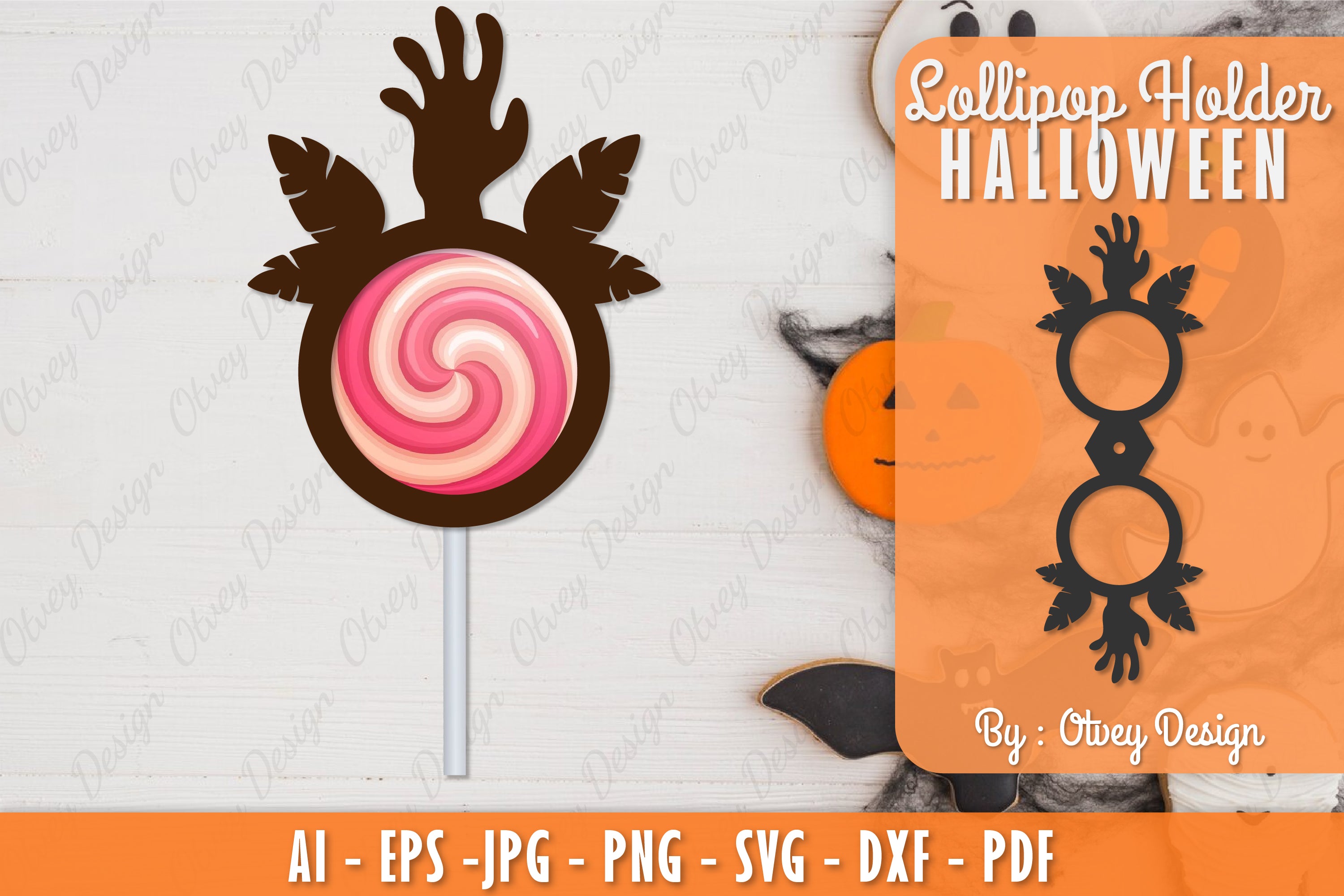 Halloween Lollipop Holder SVG Bundle 13 - CraftNest - Digital Crafting and Art