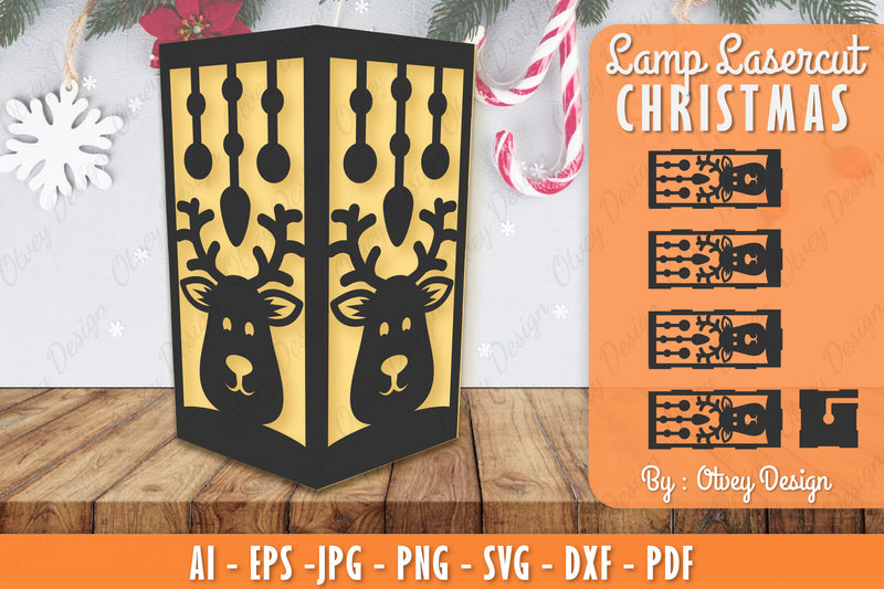Christmas Lamp Lasercut SVG Bundle 13 - CraftNest - Digital Crafting and Art