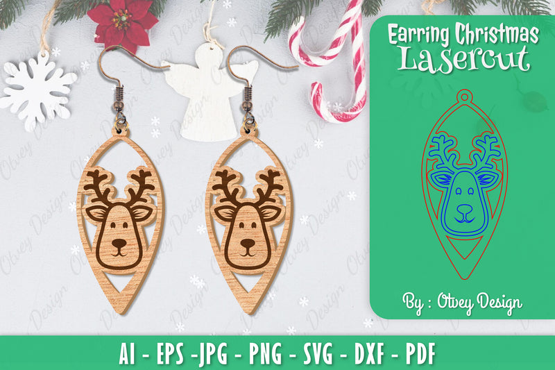 Christmas Earrings SVG Bundle 60 - CraftNest - Digital Crafting and Art