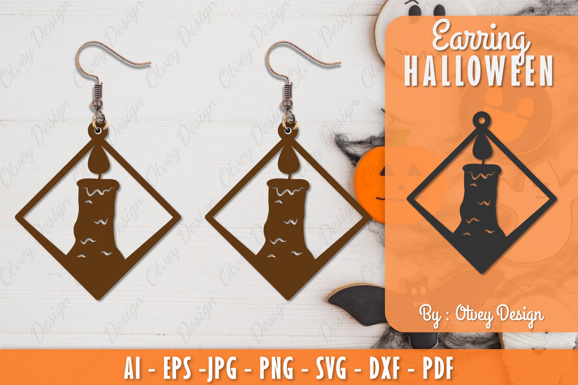 Earring Halloween Lasercut SVG Bundle 215 - CraftNest - Digital Crafting and Art
