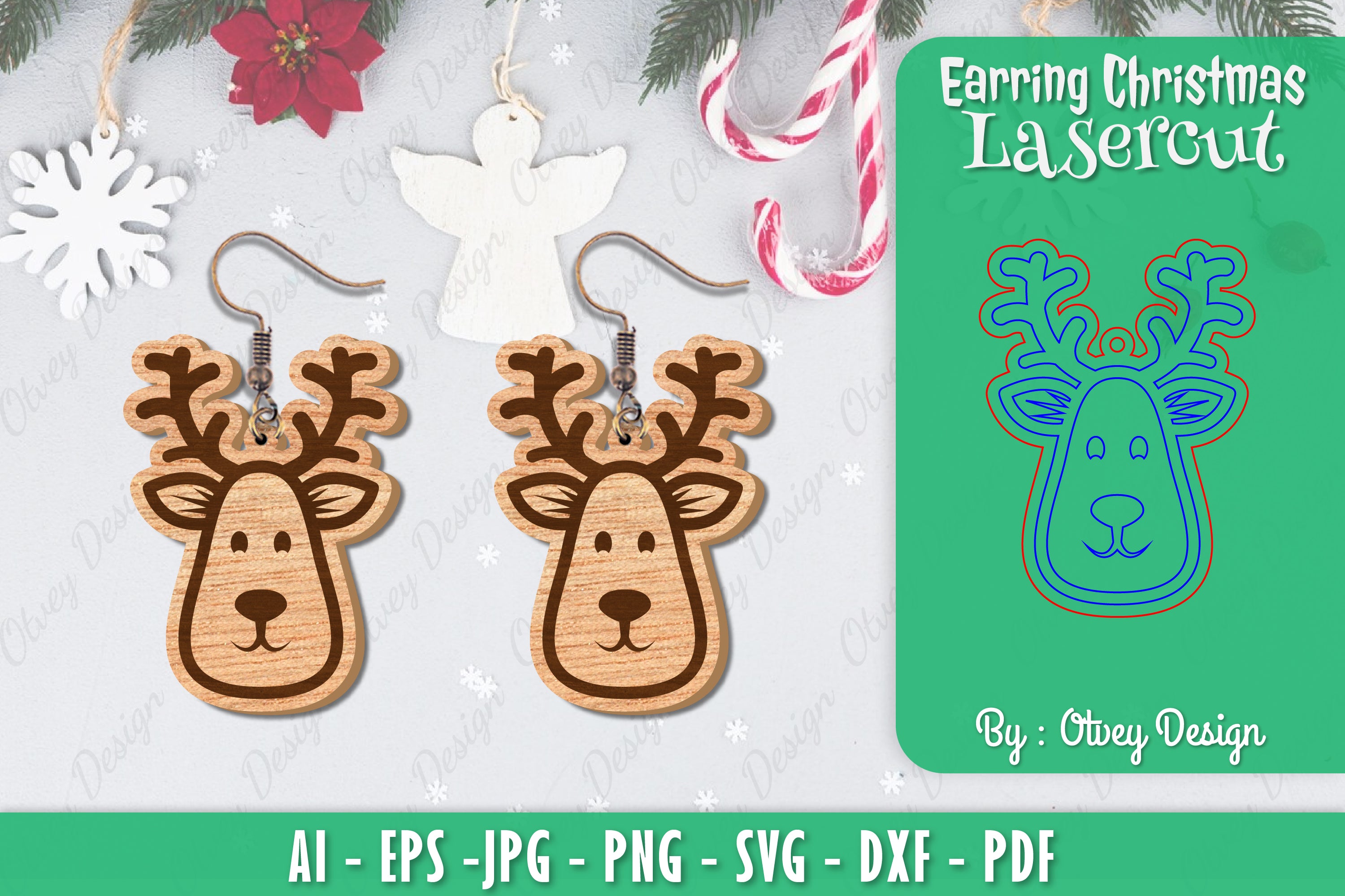 Christmas Earrings SVG Bundle