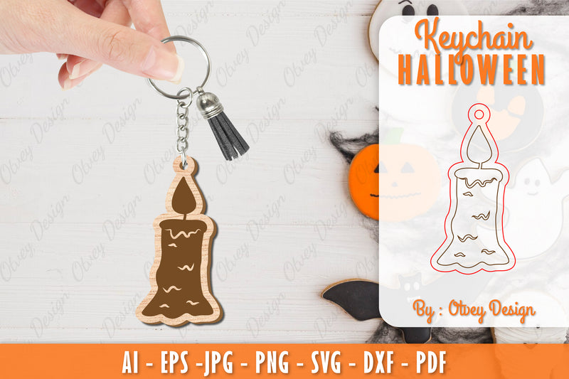 Keychain Halloween Lasercut SVG Bundle 13 - CraftNest - Digital Crafting and Art