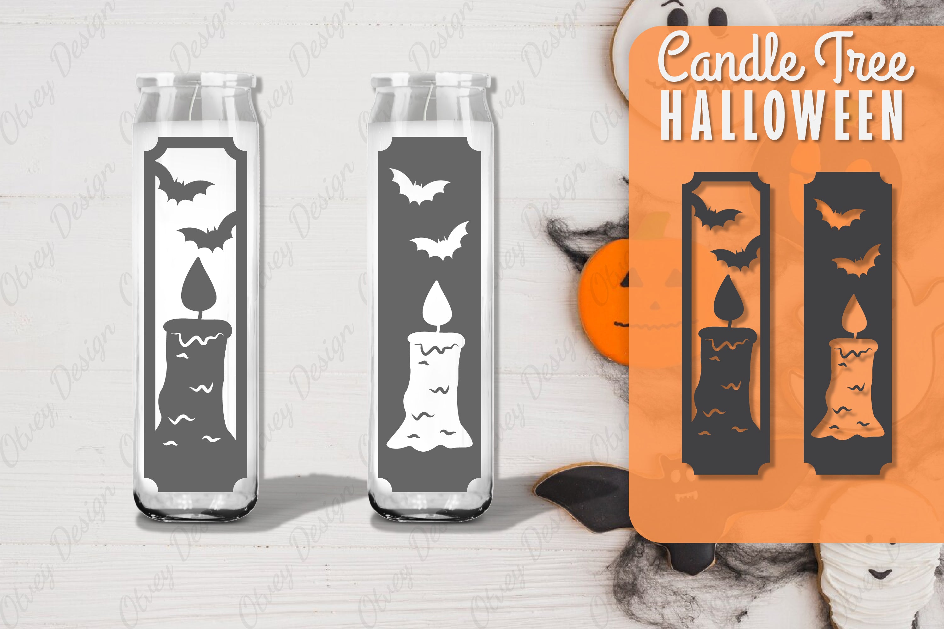 Halloween Candle Tree Design SVG Bundle 13 - CraftNest - Digital Crafting and Art