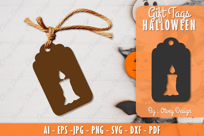 Halloween Gift Tags SVG Bundle 13 - CraftNest - Digital Crafting and Art