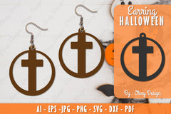Earring Halloween Lasercut SVG Bundle 188 - CraftNest - Digital Crafting and Art