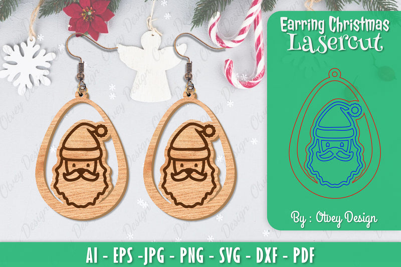 Christmas Earrings SVG Bundle 91 - CraftNest - Digital Crafting and Art