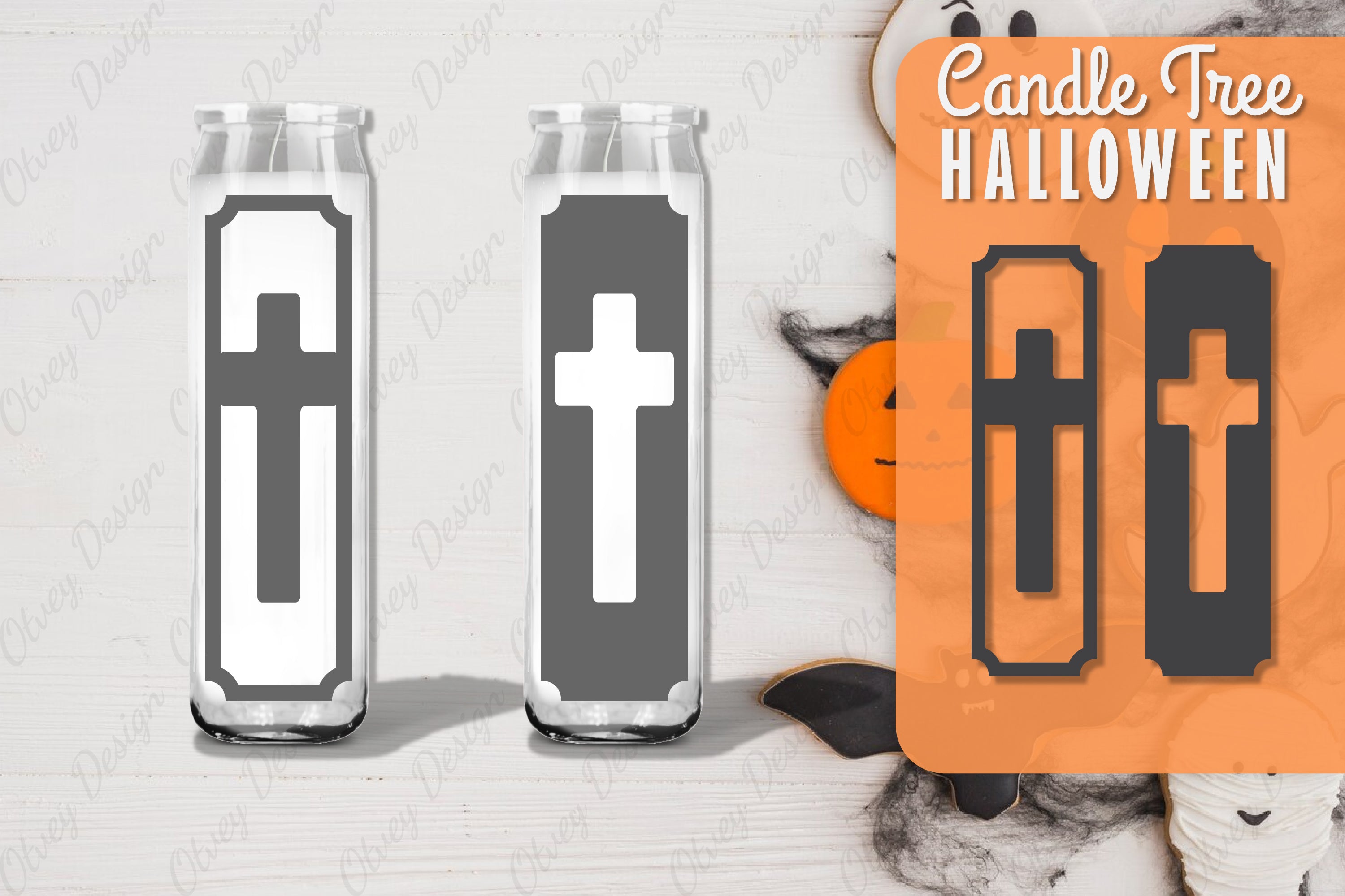 Halloween Candle Tree Design SVG Bundle 14 - CraftNest - Digital Crafting and Art