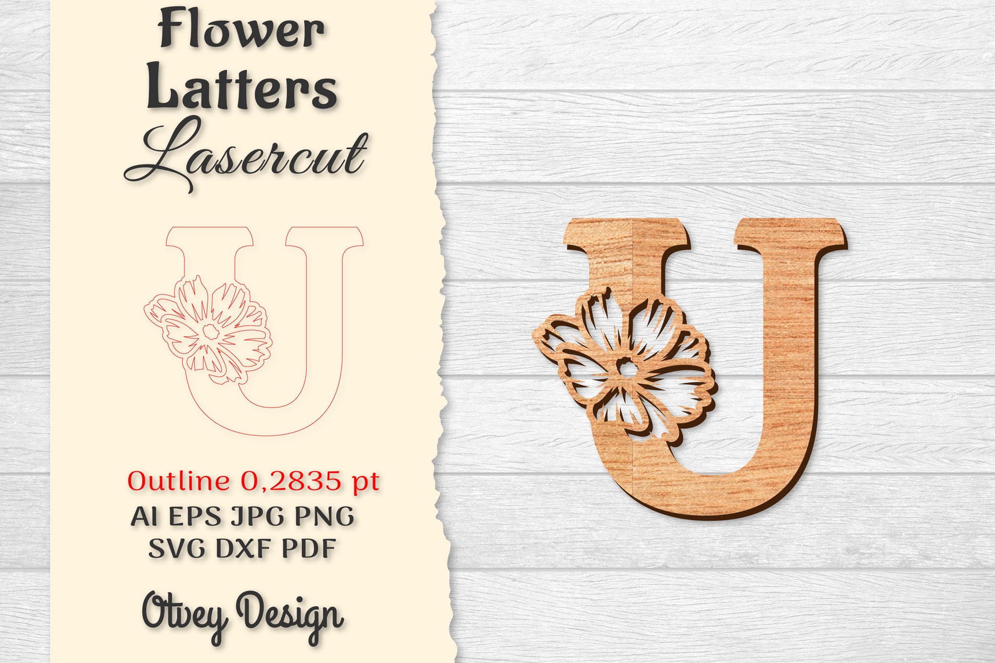 Flower Letters Laser Cut File SVG Bundle 58 - CraftNest - Digital Crafting and Art