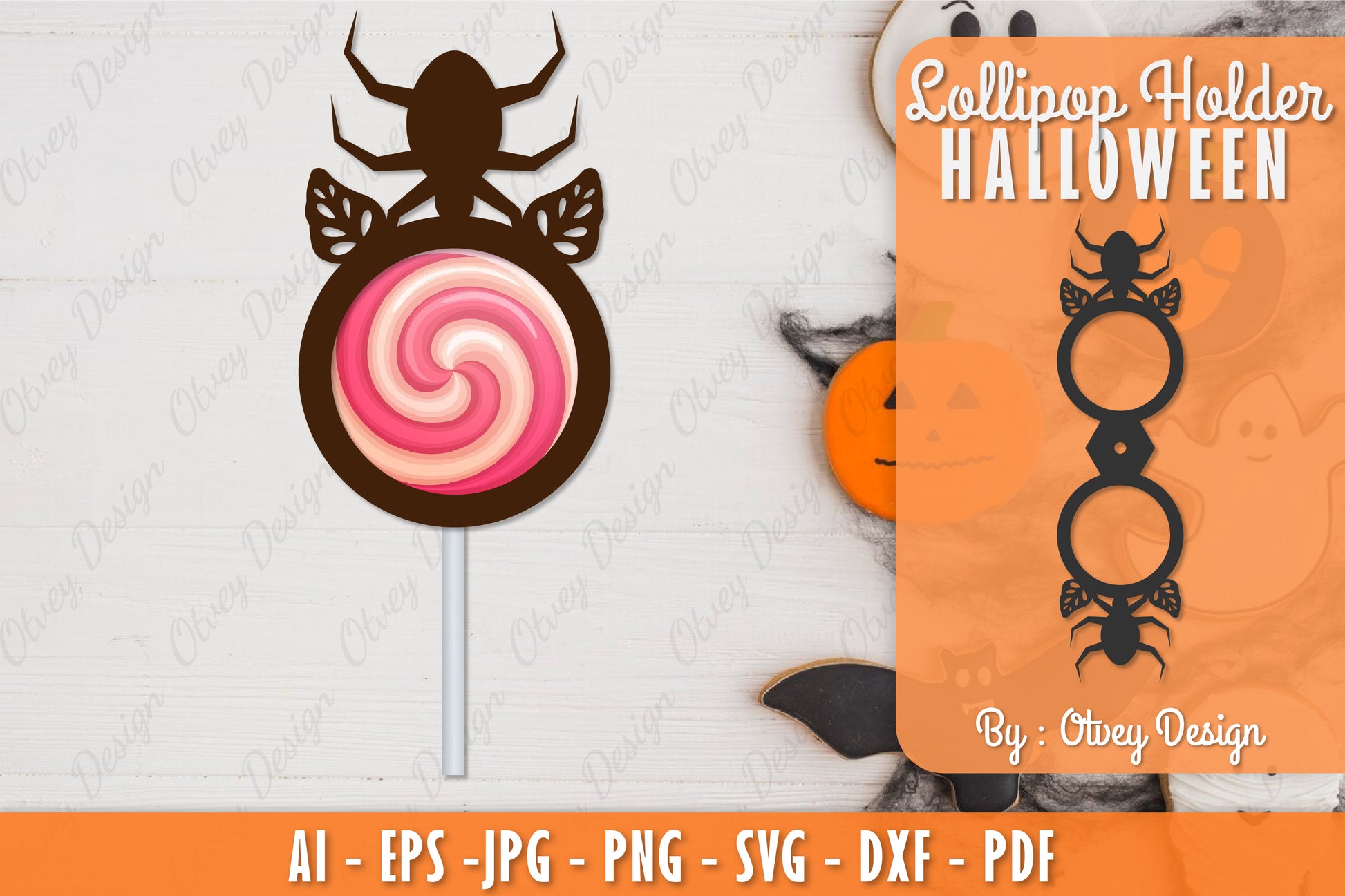 Halloween Lollipop Holder SVG Bundle 14 - CraftNest - Digital Crafting and Art