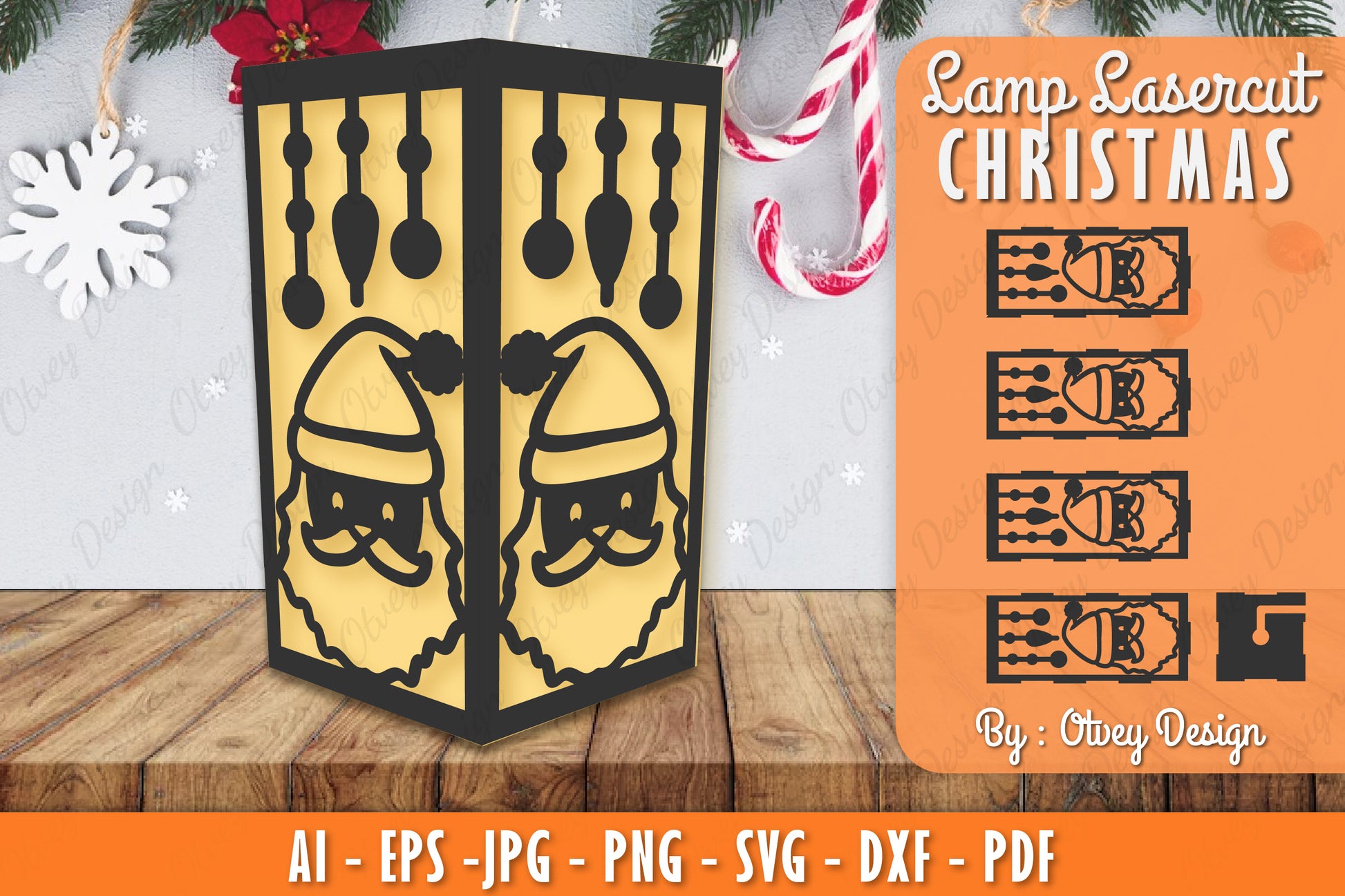 Christmas Lamp Lasercut SVG Bundle 14 - CraftNest - Digital Crafting and Art