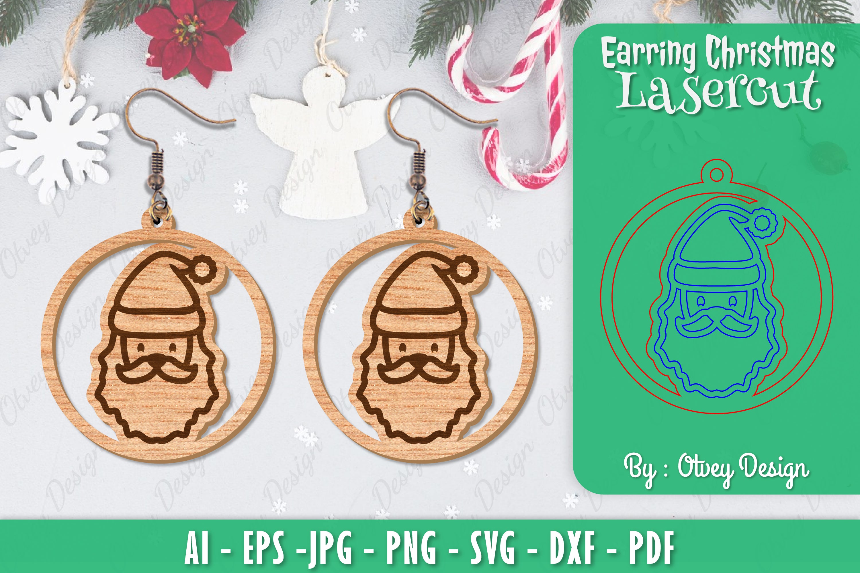 Christmas Earrings SVG Bundle
