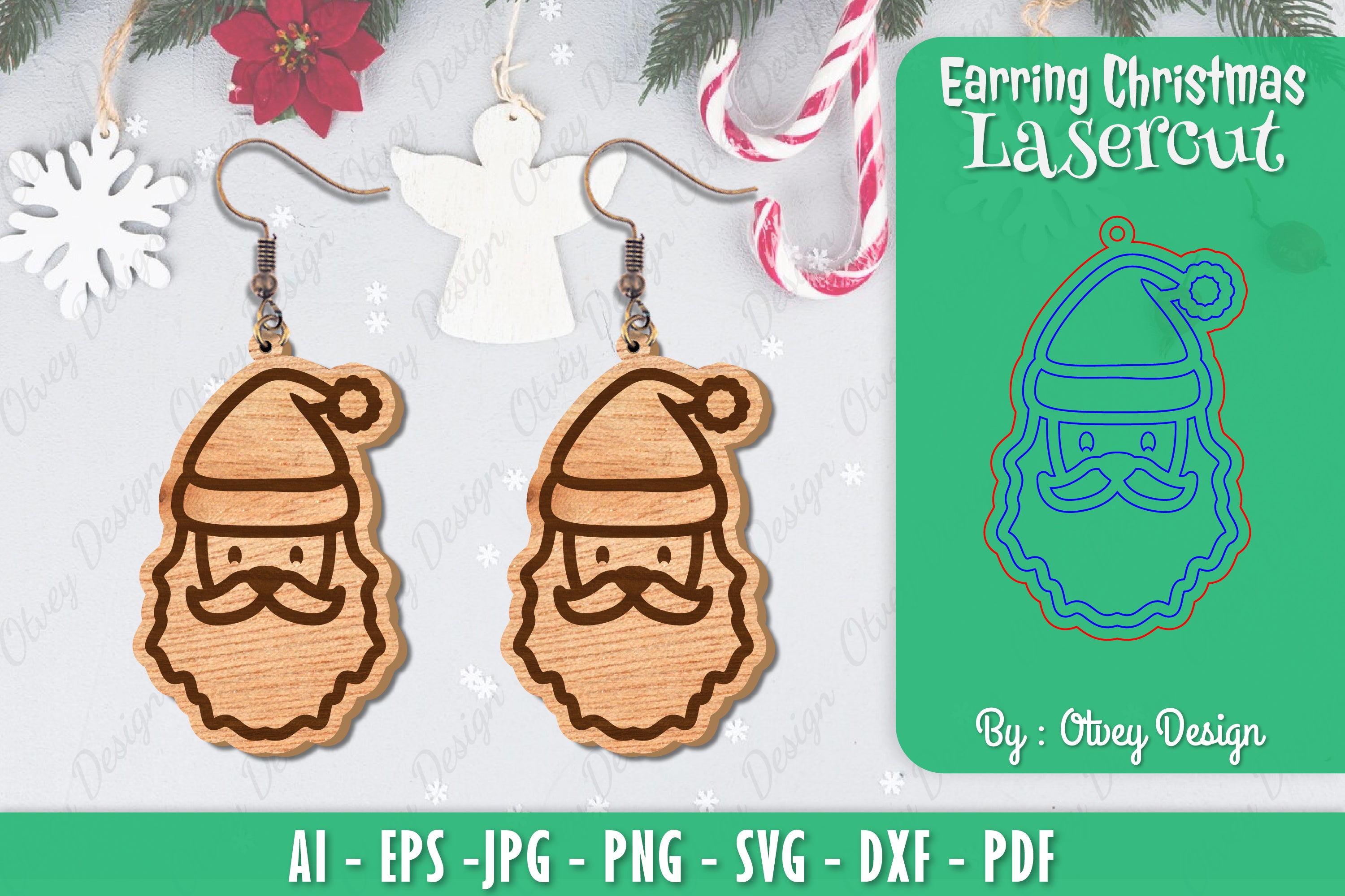 Christmas Earrings SVG Bundle