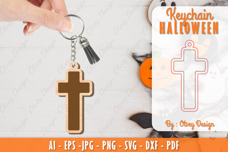 Keychain Halloween Lasercut SVG Bundle 14 - CraftNest - Digital Crafting and Art