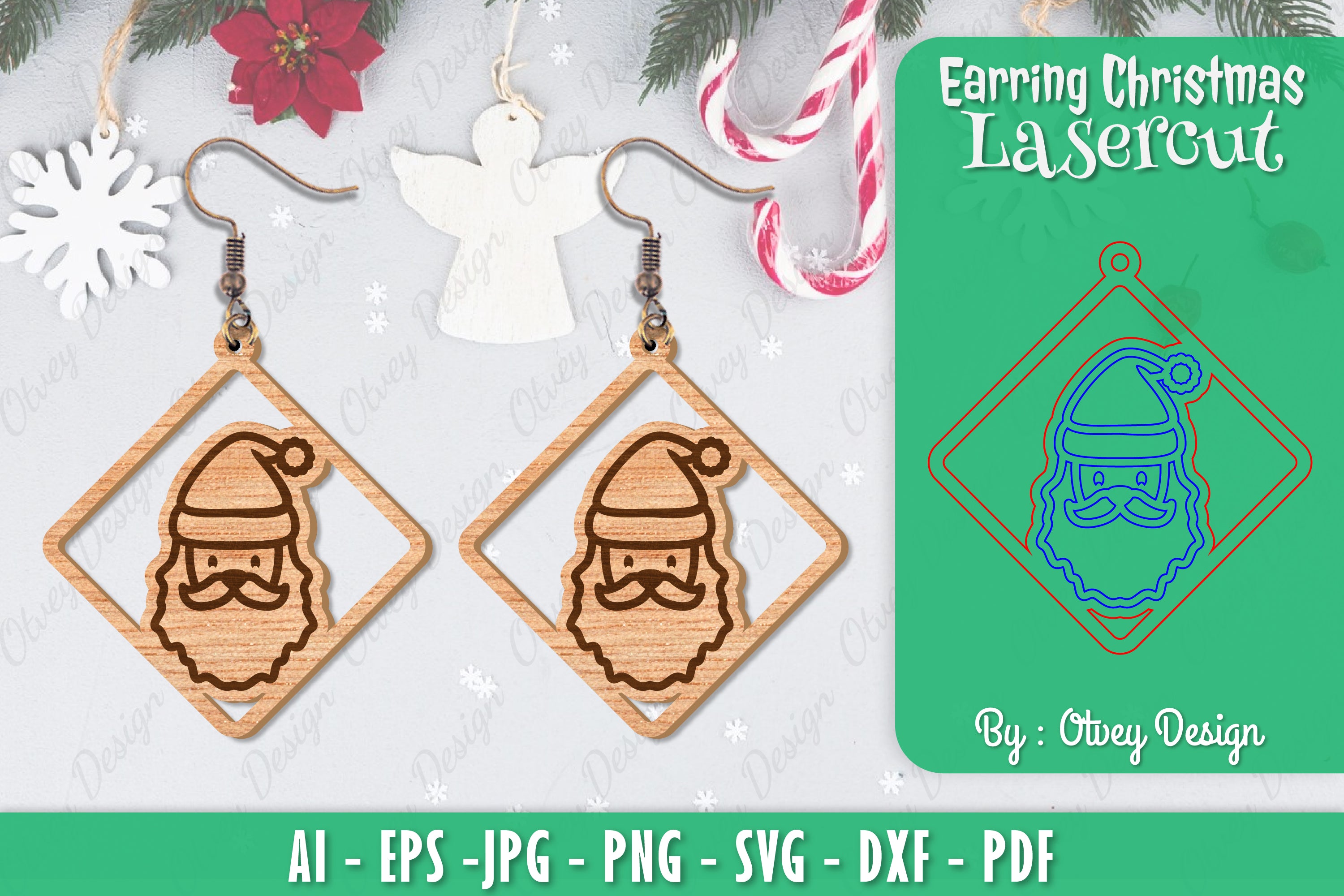 Christmas Earrings SVG Bundle111