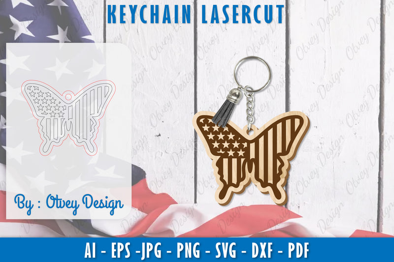 4th of July Keychain SVG Bundle 11 - CraftNest - Digital Crafting and Art
