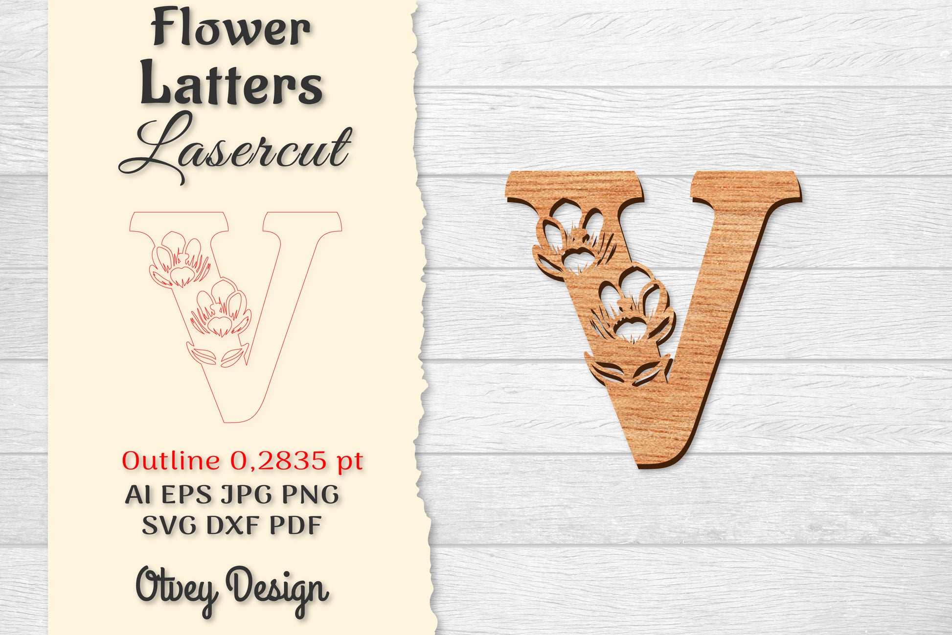 Flower Letters Laser Cut SVG Bundle 102 - CraftNest - Digital Crafting and Art