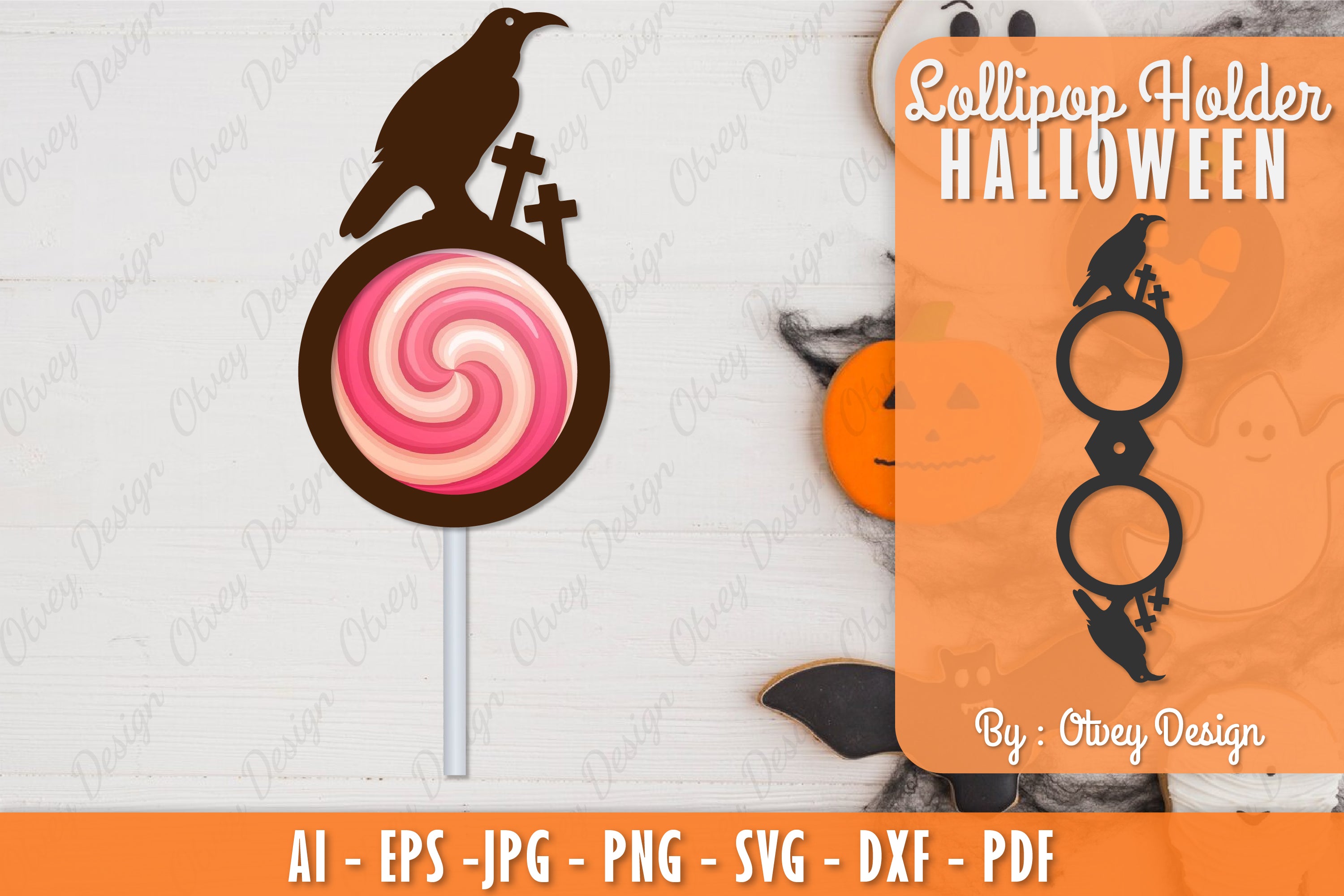 Halloween Lollipop Holder SVG Bundle 15 - CraftNest - Digital Crafting and Art