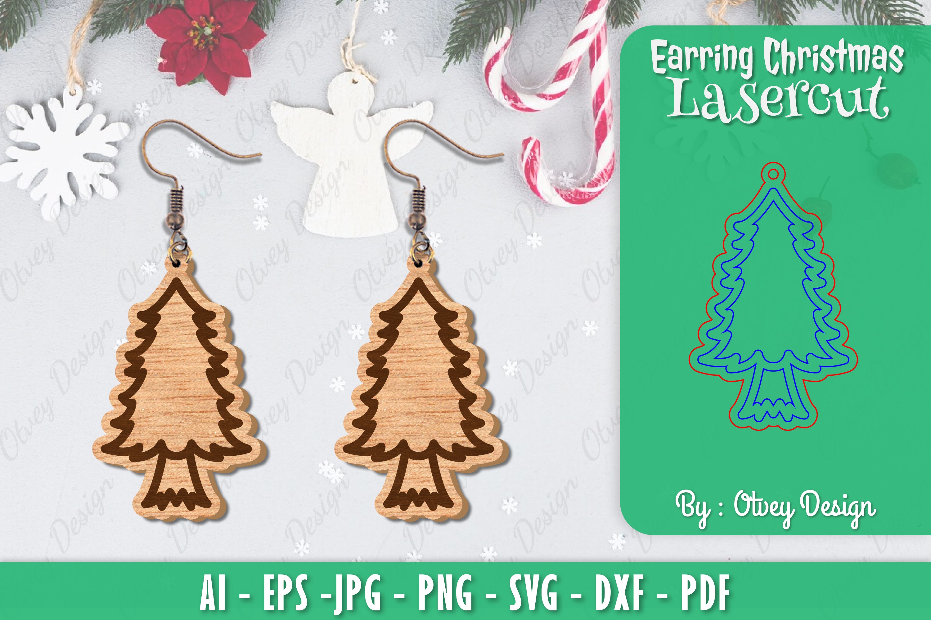 Christmas Earrings SVG Bundle