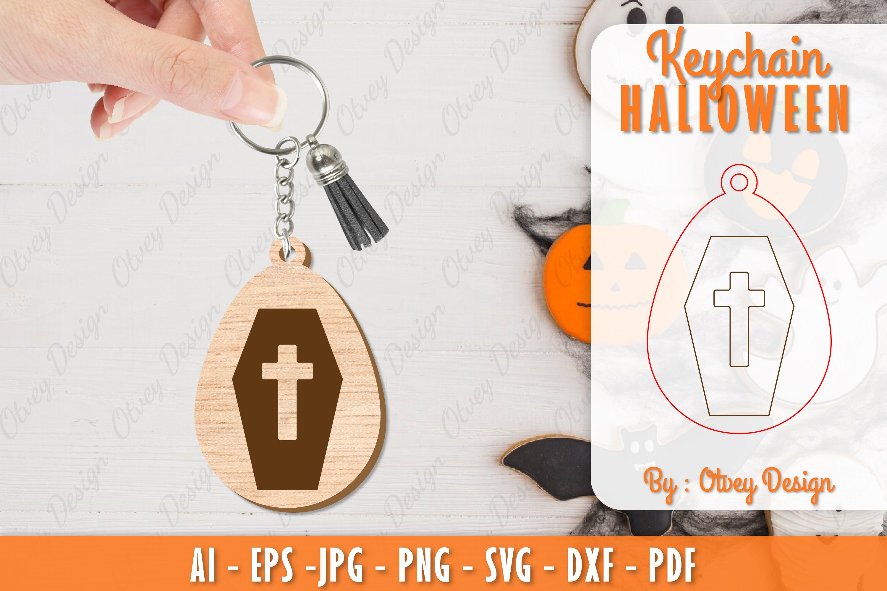 Halloween Keychain Lasercut SVG Bundle 8 - CraftNest - Digital Crafting and Art